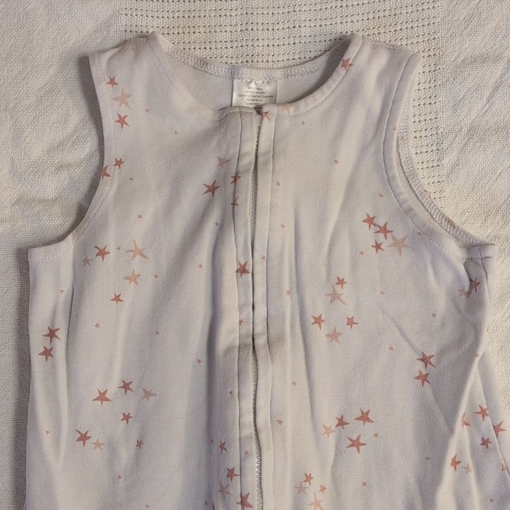 Ely's&Co 6-12 Month Pink and White Cotton Zippered Sleep Sacks, set of 2 - Picture 11 of 16